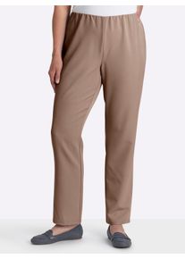 sheego Gro&szlig;e Gr&ouml;&szlig;en Stretch-Hose mit innenliegendem Dehnbund, beige, Gr&ouml;&szlig;e 185 - Damen
