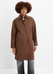 bonprix Wasserabweisender Trenchcoat Oversized, braun, Gr.54, Trenchcoat aus wasserabweisendem Material, 97% Baumwolle