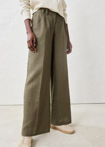 bonprix Leinenhose, gr&uuml;n, Gr.54, elegante Leinenhose mit Bundfalten, aus Leinen