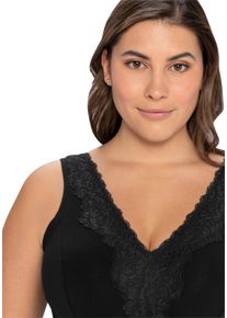sheego Gro&szlig;e Gr&ouml;&szlig;en B&uuml;gelloser BH in Bustier-Form, mit Spitzenborte, schwarz, Gr&ouml;&szlig;e 110F - Damen