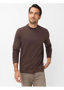 Brax Herren Langarmshirt Style TIMON chocolate, dunkelbraun, Gr. M
