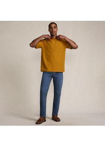 LANDS' END Premium Shirt mit Leinen und Waffelstruktur f&uuml;r Herren, Herren, size: regular, Gelb, Leinen/Polyester-Mischung, by Lands' End