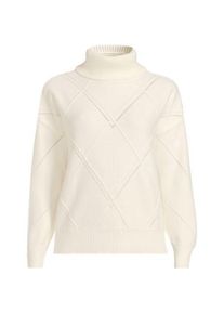 LANDS' END Rollkragenpullover Silk Touch f&uuml;r Damen, Damen, size: regular, Elfenbein, Polyester/Nylon/Viskose, by Lands' End