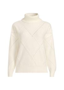 LANDS' END Rollkragenpullover Silk Touch f&uuml;r Damen, Damen, size: regular, Elfenbein, Polyester/Nylon/Viskose, by Lands' End