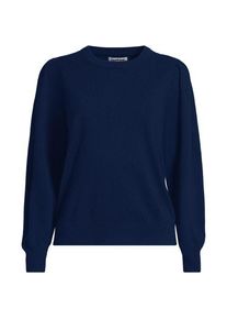 LANDS' END Kaschmirpullover mit Puff&auml;rmeln f&uuml;r Damen, Damen, size: regular, Blau, Kaschmir, by Lands' End
