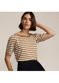 LANDS' END Supima-Shirt mit U-Boot-Ausschnitt f&uuml;r Damen, Damen, size: regular, Braun, Baumwolle, by Lands' End