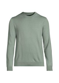 LANDS' END Merino-Pullover mit Rundhals f&uuml;r Herren, Herren, size: regular, Gr&uuml;n, Wolle, by Lands' End
