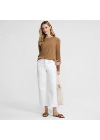 LANDS' END Farbige Culotte-Jeans High Waist, Damen, size: regular, Wei&szlig;, Elasthan/Viskose/Baumwoll-Mischung, by Lands' End