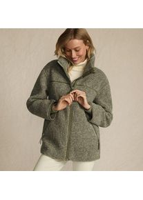 LANDS' END Sherpa-Fleecejacke f&uuml;r Damen in Petite-Gr&ouml;&szlig;e, Damen, size: petite, Gr&uuml;n, Polyester, by Lands' End