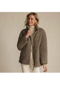 LANDS' END Sherpa-Fleecejacke f&uuml;r Damen, Damen, size: regular, Braun, Polyester, by Lands' End