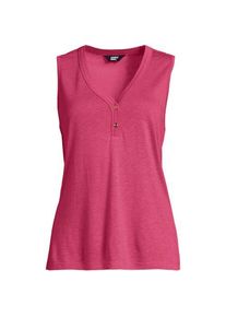 LANDS' END Top aus Leinenmix in Plus-Gr&ouml;&szlig;e f&uuml;r Damen, Damen, size: plus, Blau, Baumwolle/Leinen/Baumwoll-Mischung, by Lands' End