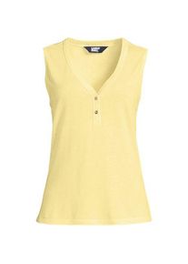 LANDS' END Top aus Leinenmix in Plus-Gr&ouml;&szlig;e f&uuml;r Damen, Damen, size: plus, Gelb, Baumwolle/Leinen/Baumwoll-Mischung, by Lands' End