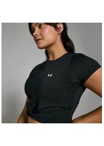 MP Damen Power Kurzarm Crop-Top &ndash; Schwarz - S