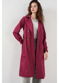 Doppelreihiger langer Trenchcoat
