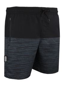 GUGGEN Mountain Herren Badehose mit Muster Streifen Gr&uuml;n Schwarz