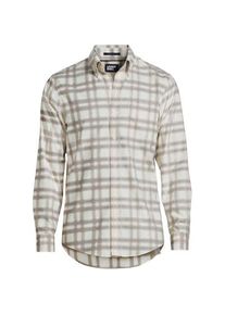 LANDS' END CLASSIC FIT. B&uuml;gelfreies Twillhemd f&uuml;r Herren, Herren, size: regular, Grau, Baumwolle, by Lands' End