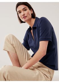 Walbusch Poloshirt Lochstickerei