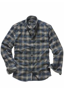 Mey & Edlich Mey & Edlich Herren Geradliniges Flanellhemd Blau 100 % Baumwolle