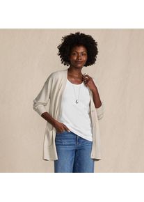 LANDS' END Langer Merino-Cardigan f&uuml;r Damen in Petite-Gr&ouml;&szlig;e, Damen, size: petite, Braun, Wolle, by Lands' End