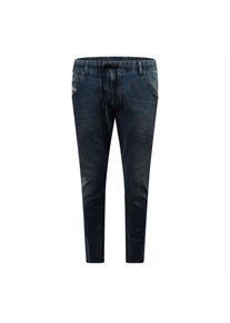 Herren Diesel Krooley Ne Sweat Tapered Jeans in Blau Denim