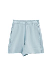 Kurze Hose aus Baumwolle hellblau mit gesticktem Logo