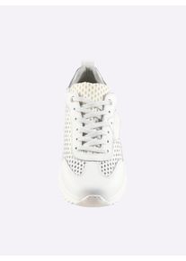 Heine sheego Gro&szlig;e Gr&ouml;&szlig;en Sneaker, wei&szlig;-silberfarben, Gr&ouml;&szlig;e 35 - Damen