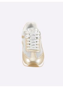 Heine sheego Gro&szlig;e Gr&ouml;&szlig;en Sneaker, wei&szlig;-goldfarben, Gr&ouml;&szlig;e 42 - Damen