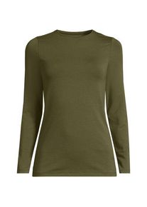 LANDS' END Shirt aus Baumwolle/Modal-Mix mit Rundausschnitt f&uuml;r Damen in Petite-Gr&ouml;&szlig;e, Damen, size: petite, Gr&uuml;n, Baumwolle Modal, by Lands' End