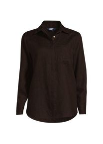 LANDS' END Premium Reinleinen-Bluse f&uuml;r Damen in Plus-Gr&ouml;&szlig;e, Damen, size: plus, Braun, Leinen, by Lands' End