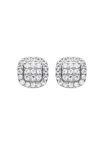 Luxenter Sterling Silber 925 Ohrringe mit rhodiniertem Brillant Zirkonia - Ronka