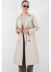 Doppelt breiter langer Trenchcoat