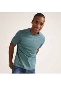 LANDS' END Supima Kurzarm-Shirt mit Rundhalsausschnitt f&uuml;r Herren, Herren, size: regular, Blau, Baumwolle, by Lands' End