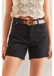 G&uuml;rtel-Jeansshorts