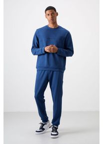 Bedrucktes Fleece-Sweatshirt- und Hosen-Set