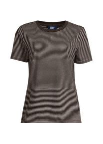 LANDS' END Supima T-Shirt mit Rundhalsausschnitt f&uuml;r Damen, Damen, size: regular, Braun, Baumwolle, by Lands' End