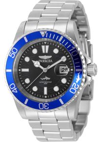 Invicta Pro Diver 50828 Herrenuhr - Quarzwerk - Edelstahl mit schwarzem Zifferblatt - 42 mm