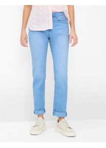 Brax Damen Five-Pocket-Hose Style CAROLA USED LIGHT BLUE, denim hellblau, Gr. 48K