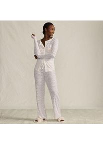 LANDS' END Gemustertes Pyjama-Set f&uuml;r Damen, Damen, size: regular, Pink, Polyester/Viskose/Polyester-Mischung, by Lands' End