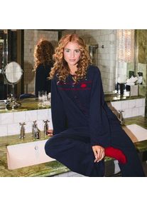LANDS' END Lands' End x Lulu Guinness Pyjama-Set mit Smok-Details in Petite-Gr&ouml;&szlig;e, Damen, size: petite, Pink, by Lands' End