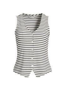 LANDS' END &Auml;rmellose Feinstrick-Weste f&uuml;r Damen, Damen, size: regular, Elfenbein, Elasthan/Viskose/Polyester-Mischung, by Lands' End