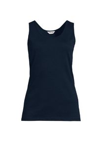 LANDS' END &Auml;rmelloses Top aus Baumwolle f&uuml;r Damen, Damen, size: regular, Blau, Baumwolle, by Lands' End