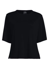 LANDS' END Kastiges Supima Interlock-Shirt '63, Damen, size: regular, Schwarz, Baumwolle, by Lands' End