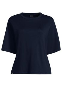 LANDS' END Kastiges Supima Interlock-Shirt '63, Damen, size: regular, Wei&szlig;, Baumwolle, by Lands' End