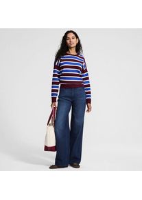 LANDS' END Mid Waist Baggy Jeans aus Baumwolle, Damen, size: regular, Blau, Baumwolle, by Lands' End