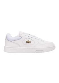 Lacoste - "Lineset" Sneaker f&uuml;r Damen, Leder, Flach (Wei&szlig;/Gold)