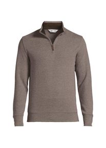 LANDS' END Rei&szlig;verschluss-Pullover aus Bedford-Ripp f&uuml;r Herren, Herren, size: regular, Braun, Baumwolle, by Lands' End