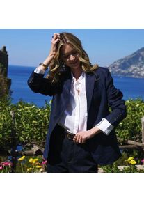 Premium Reinleinen-Blazer f&uuml;r Damen, Damen, size: regular, Blau, Leinen, by Lands' End