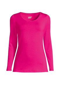 LANDS' END Baumwolle/Modal-Shirt mit Ballett-Ausschnitt f&uuml;r Damen, Damen, size: regular, Pink, Baumwolle Modal, by Lands' End