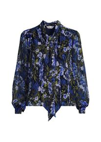LANDS' END Chiffonbluse mit abnehmbarer Schleife f&uuml;r Damen in Plus-Gr&ouml;&szlig;e, Damen, size: plus, Blau, Polyester, by Lands' End