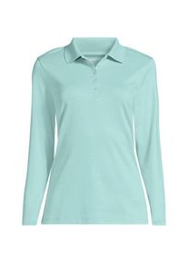LANDS' END Supima-Poloshirt mit langen &Auml;rmeln f&uuml;r Damen in Plus-Gr&ouml;&szlig;e, Damen, size: plus, Gr&uuml;n, Baumwolle, by Lands' End